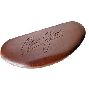 MAUI JIM Brown Clamshell Sunglasses Case Hard Eyeglasses Big Size
